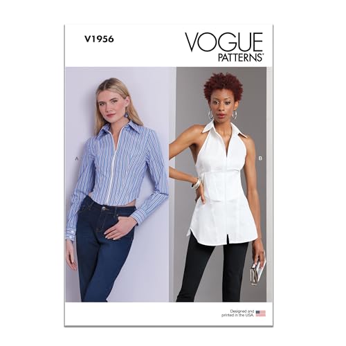 Vogue Schnittmuster-Paket für Damen, eng anliegende Oberteile, Design-Code V1956, Größen 44-46-50
