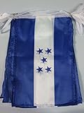 AZ FLAG FAHNENKETTE Honduras 12 Meter mit 20 flaggen 45x30cm- HONDURANISCHE Girlande Flaggenkette 30 x 45 cm