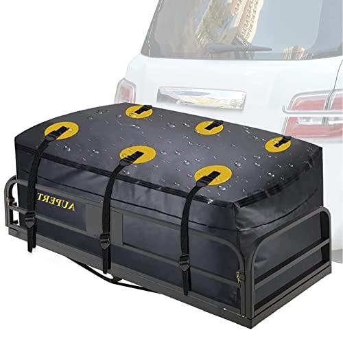 Auto Heckbox Gepäckträgertasche, 580 Liter (20 Kubikfuß) Faltbare dachbox mit 6 strapazierfähigen Gurten, Wasserdicht Transporttasche für alle Autos, 152x61x61CM