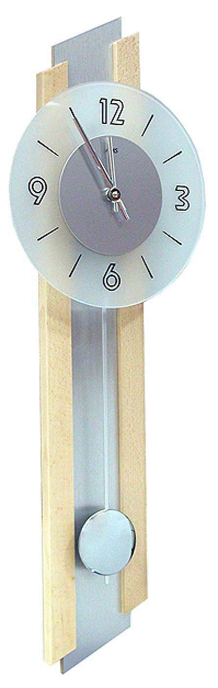 AMS Quarz-Pendeluhr, Holz, Mehrfarbig, 73 x 31 x 18 cm