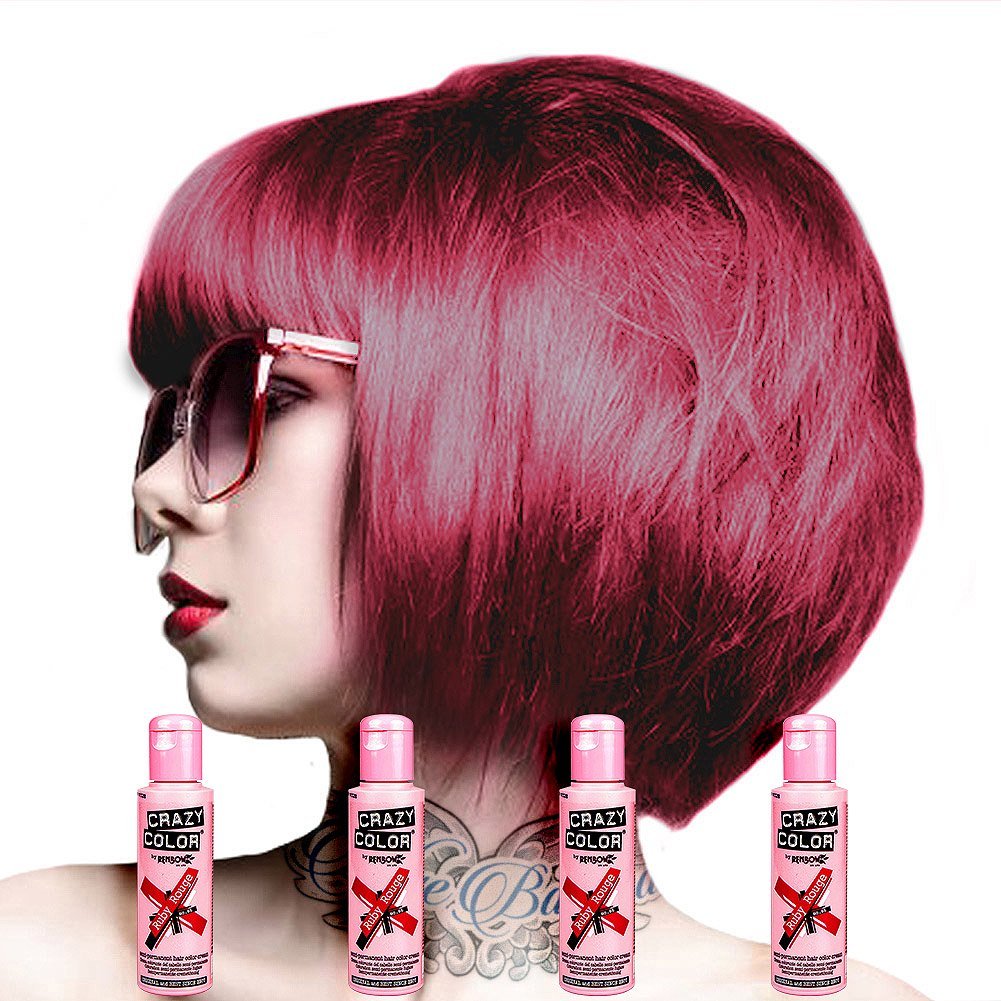 4 x Crazy Colour Ruby Red by Renbow by Renbow by Crazy Color