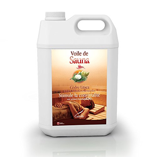 Camylle - Voile de Sauna - Saunaduft aus reinen ätherischen Ölen - Zeder-Litsea - Stimuliert die Geselligkeit - 5000ml