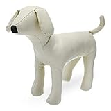 Lopbinte Leder Hund Schaufensterpuppen Stehend Stellung Hund Modelle Spielzeug Haustier Tier Geschaeft Schaufensterpuppe Weiss M