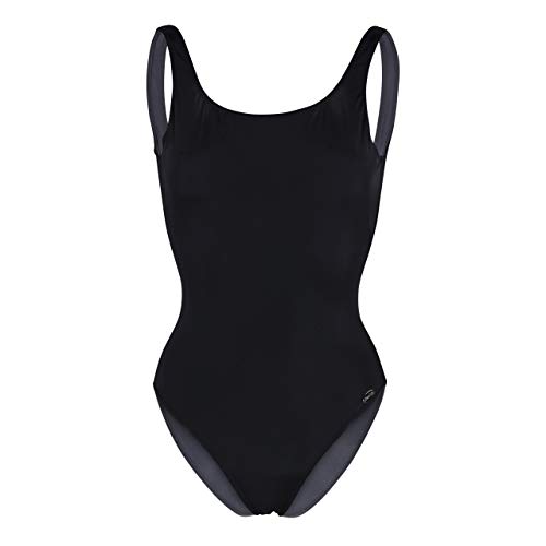 Fashy Damen Badeanzug Einteiler, schwarz, 36B