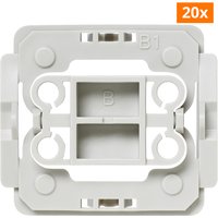 20er-Set Installationsadapter für Berker-Schalter, B1, für Smart Home / Hausautomation