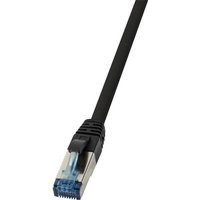 Logilink - Patch-Kabel - RJ-45 (M) bis RJ-45 (M) - 30 m - SFTP - CAT 6a - halogenfrei, im Freien, ohne Haken - Schwarz (CQ6125S)