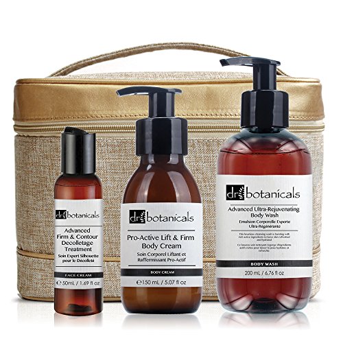 Dr Botanicals Bag Set: Ultra - Rejuvenating Body Wash, Lift und Firm Body Cream, Firm und Contour Decolletage Treatment, 1er Pack (1 x 3 Stück)