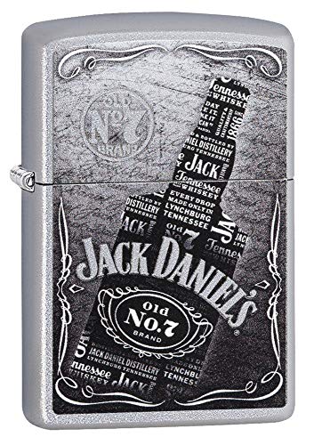 Zippo Jack Daniels Feuerzeug, Satin Chrome, One Size