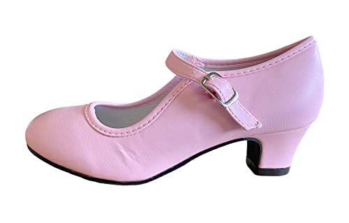 La Señorita Spanische Flamenco Schuhe - leicht Rosa (Größe 34 - Innenmaß 22 cm, rosa)