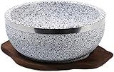AFDK Bibimbap Steinschalen Steinschale Hochleistungs für Bibimbap und Suppe Granit Stein-Mit Einem Tablett
