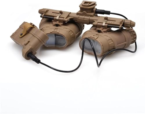 LILIXINGSH Nachtsichtgerät Brille，GPNVG18 Helmhalterungsset-Fernglas mit Vier Röhren, Nachtsicht-Monokular, Militär, Nachtsichtbrille for Taktische Jagd, Cosplay (Color : Tan)