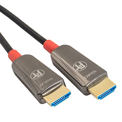 FeinTech VMI90080 8K HDMI Hybrid Glasfaser-Kabel Optisch AOC Fiber Optic 4K 120Hz 48Gbps für HDMI 2.1 Gaming TV PC Xbox PS5 8 m