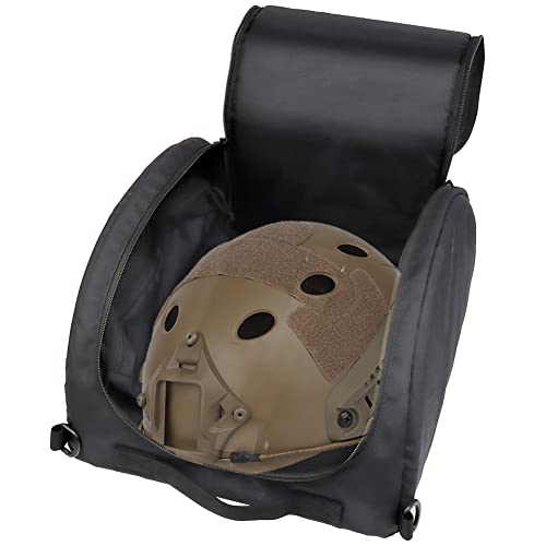 AQzxdc Taktische Helm Tasche, Outdoor Paintball Gear Storage Handtasche, mit Zwei Seitentaschen, Zum Laden Von Taktischen, Helmen/Masken/Brillen/NVG Etc,Schwarz