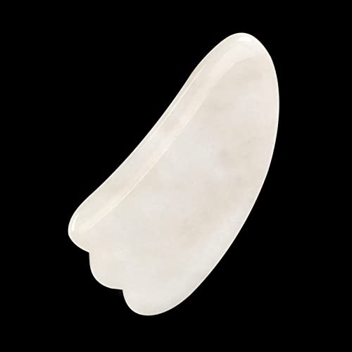 Weißer Jade-Kristall-Energiestein Traditionelles Guasha-Brett for Körper-Schulter-Nacken-Rückenmassage 1St (Color : Triangule shape)