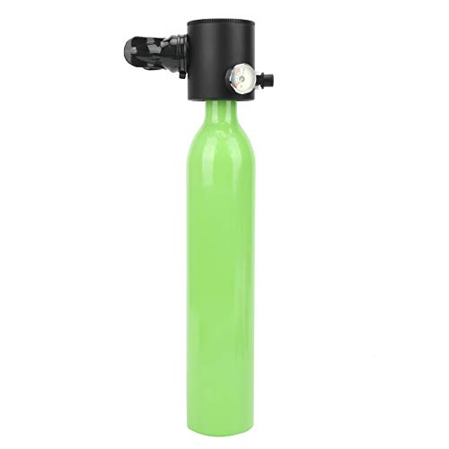 Atemgerät Tauchzylinder Tauchen Lufttank Tauchbecken Ausrüstung mit Adapter Zum Atmen Tauchen(Leuchtendes Grün)