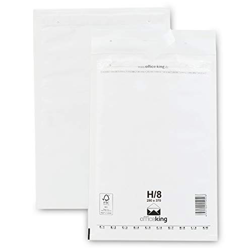 verpacking 100 Luftpolstertaschen Versandtaschen Luftpolsterumschläge H/8, Innenmaß: 270 x 360 mm, Weiß