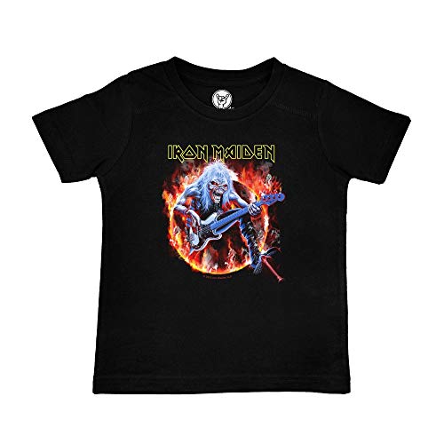 Metal Kids Iron Maiden (Fear Live Flame) - Kinder T-Shirt, schwarz, Größe 152 (12-13 Jahre), offizielles Band-Merch