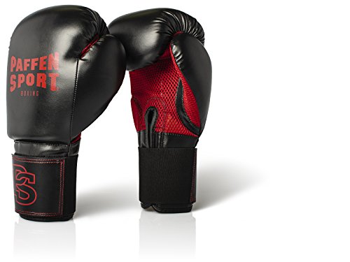 PAFFEN SPORT Allround MESH Boxhandschuhe für das Training; schwarz/rot; 10UZ
