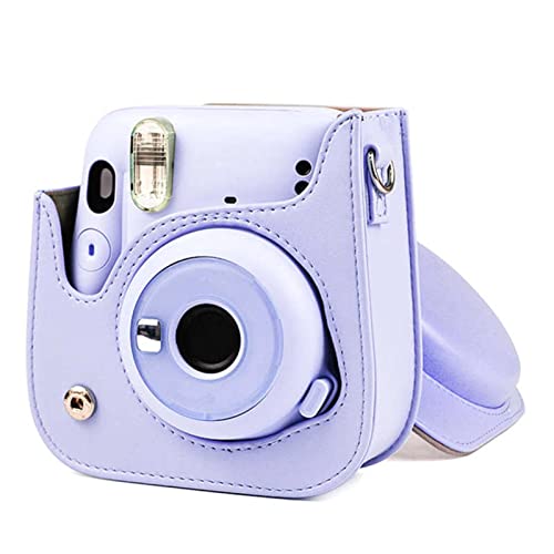 SENHE Sofort-Foto-Tasche PU-Leder-Tasche mit Schultergurt Kamera Fototasche Fit für Fujifilm Mini 11, violett
