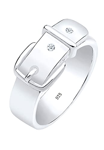 Diamore Ring Gürtel Symbol Diamant 0.04 ct. 925 Sterling Silber