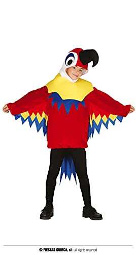 Guirca bunter Papagei Karneval Fasching Motto Party Vogel Kostüm für Kinder Gr. 110-146, GröÃŸe:110/116