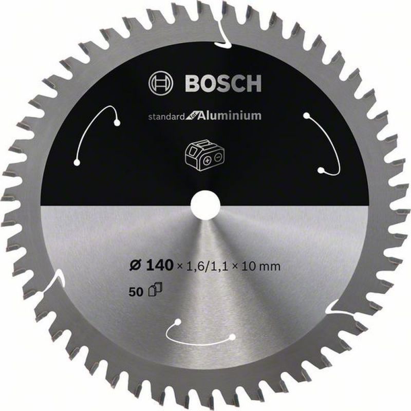 Bosch Akku-Kreissägeblatt Standard for Aluminium, 140 x 1,6/1,1 x 10, 50 Zähne 2608837761