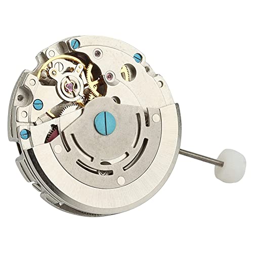 Acfthepiey Automatisches 4-poliges mechanisches Uhrwerk für 3804-3 automatische mechanische GMT-Datumsanpassung Uhrwerk, silber