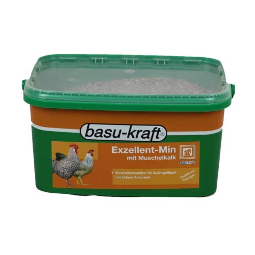 BASU Excellent Min 7 kg - Mineralfutter für Geflügel mit Mineralstoffen, Vitaminen und Muschelgrit