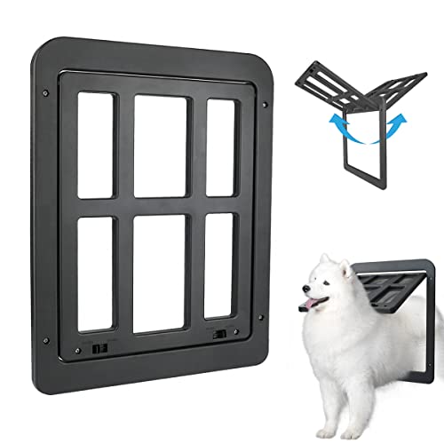 Namsan Magnetische automatische Verriegelung/abschließbare Haustier-Gittertür, Innengröße 30,5 x 40,6 cm, Hundetür für Schiebetür für Hunde, Katzen