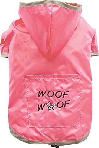 Doggydolly MOPS&CO FP-DR063 Regenmantel für kräftige Hunderassen pink (FP-L - Brust 66-68cm Rücken 36-38cm)