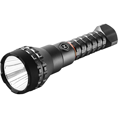 NEBO Luxtreme Taschenlampe, 500 Lumen, halbe Meile Lichtstrahl | Sturmgrau wiederaufladbare Taschenlampe | Staub-/Wasserabweisende Taschenlampe