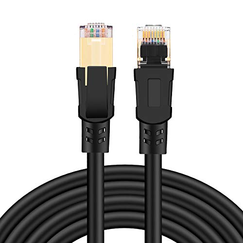 Eono Cat8 Ethernet Kabel - 30m CAT 8 Netzwerkkabel und 40Gbps 2000MHz Ethernet Kabel mit RJ45 S/FTP für Router, Modem, Switch, Xbox One, PS5, PS4, TV (30m)