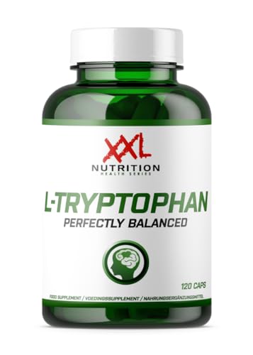 XXL Nutrition - L-Tryptophan - Aminosäure, Unabdingbar für die Bildung von Serotonin - 120 Kapseln