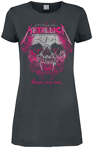 Metallica Amplified Collection - Wherever I May Roam Frauen Kurzes Kleid Charcoal S