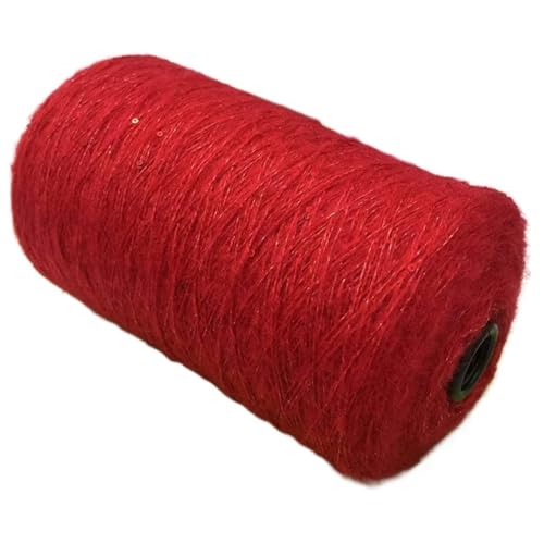 250 g Mohair-Garn, Handstrickgarn, mitteldickes Garn, Wollmischungsgarn for Strickgarn, Häkeln (Color : Big red, Size : 250g)
