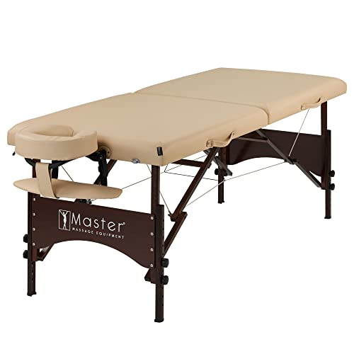 Master Massage 71cm Argo Mobil Massageliege Klappbar mit Walnussholzbeine und Tragetasche Paket Portable Massage Table Treatment Bed Holzbeine