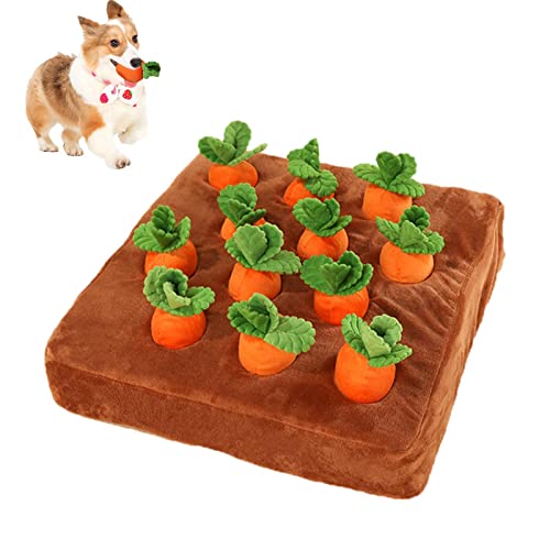 Karotten Plüschtier Schnüffelteppich, Hunde Katzen Gemüse Kauspielzeug Schnüffelmatte Für Hunde Katzen Hundesuchspiele Schnüffelteppich Intelligenzspielzeug Karotte