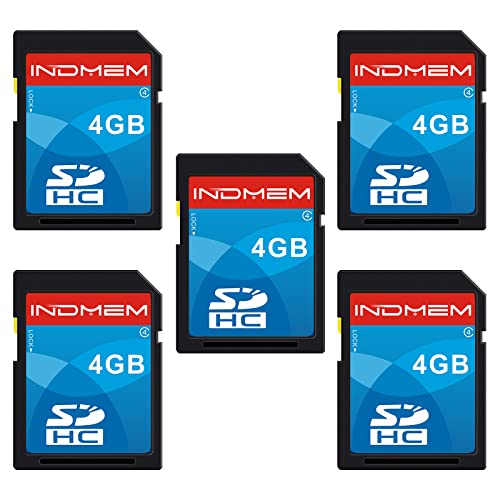 INDMEM SD-Karte 4GB 5er Pack SDHC Class 4 Flash Speicherkarte 4GB Digitalkamera Karten