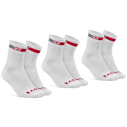 GripGrab Unisex-Adult Classic Low Cut-Socken , 3er Pack , Weiß - 3 Paar , M (41-44)
