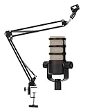 Røde PodMic Set mit Mikrofonarm (Dynamisches Podcast-Mikrofon mit Nierenkapsel, entwickelt für Sprachanwendungen mit dem RødeCaster Pro im Set inkl. Mikrofonarm Stativ)