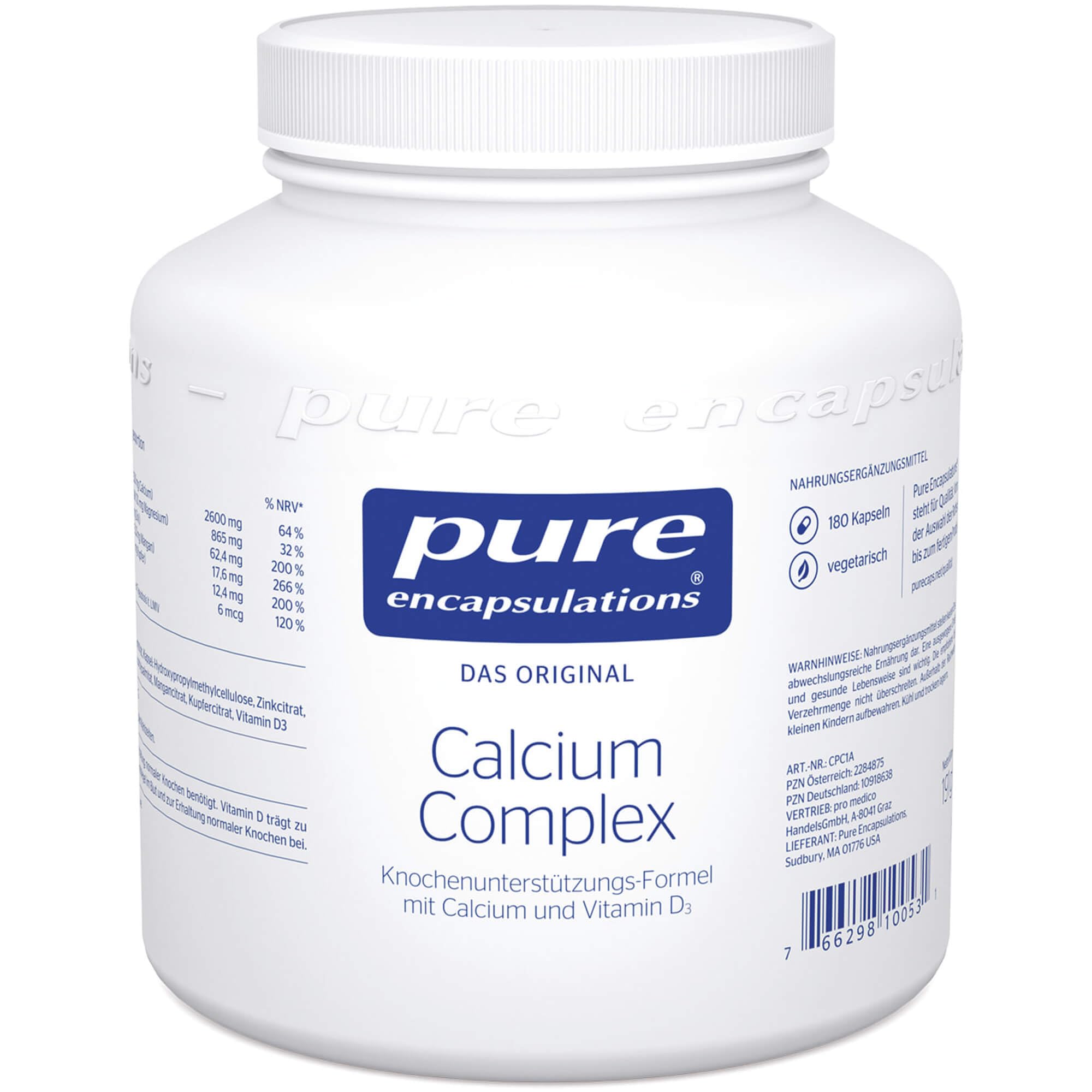 Pure Encapsulations Calcium Complex 180 Kapseln