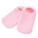 1 Paar Baumwolle und Silikongel Moisturize Soften Repair Rissige Haut Gel Socke Haut Fußpflege Werkzeug Behandlung Spa Socke - Pink