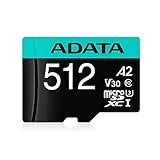 ADATA Premier Pro 512GB microSDXC/SDHC UHS-I U3 Class 10(V30S) Speicherkarte, schwarz