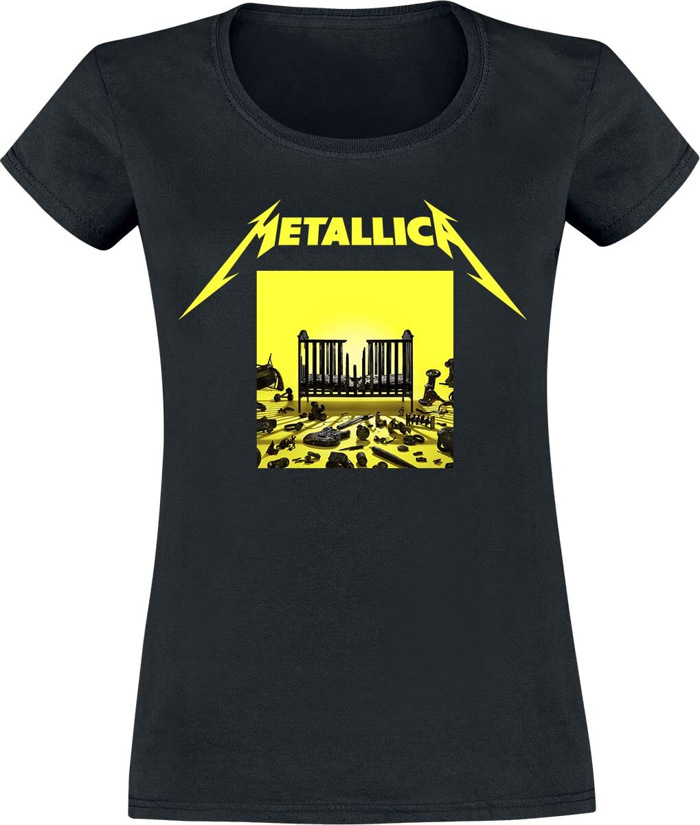 Metallica M72 Squared Cover Frauen T-Shirt schwarz S 100% Baumwolle Band-Merch, Bands