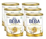 Nestlé BEBA SUPREME 2 Folgenahrung: nach dem 6. Monat, Pulver, im Anschluss an das Stillen, 6er Pack (6 x 800g)