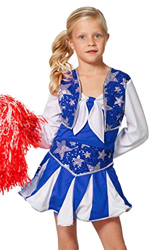 Wilbers NEU Kinder-Kostüm Cheerleader, blau-weiß, Gr. 128