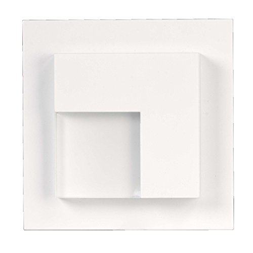 LEDIX 07-221-51, LEDWandleuchte, Aluminium, weiß, 7,3 x 7,3 x 4,4 cm