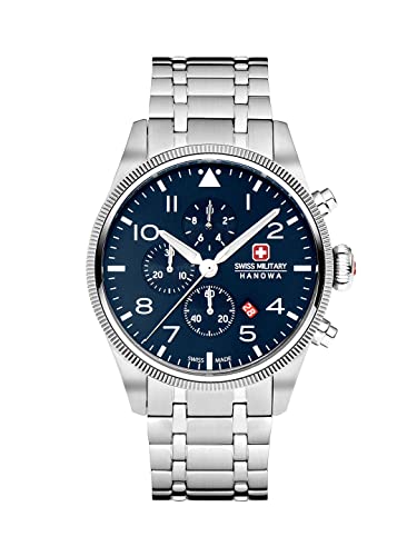 Swiss Military Hanowa Herren Analog Quarz Uhr mit Edelstahl Armband SMWGI0000403