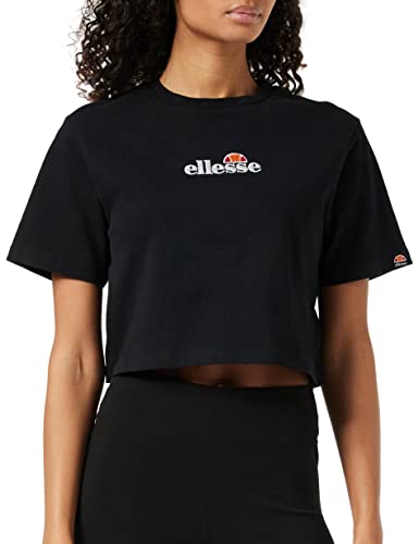 Ellesse Damen Fireball Cropped T-Shirt Unterhemd, schwarz, 36