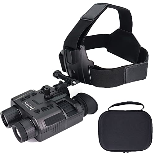 JINTAOMA Night Vision Binoculars 1080 HD Digital Infrared Hunting Binocular, Nachtsichtbrille zur Kopfmontage 3D-Taktik-Infrarot-Jagdkamera IR-Kamerarecorder Nachtsichtgerät in voller Dunkelheit